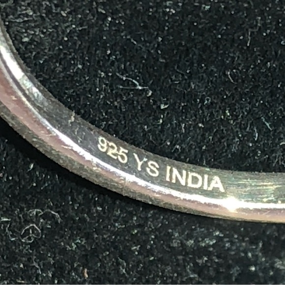 .925 Sterling Silver & Faceted Peridot Gemstone Ring sz 10 - Picture 10 of 10